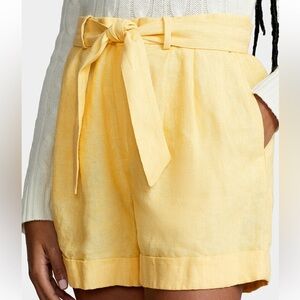 POLO RALPH LAUREN NWT Yellow Linen Paper-bag 100% Linen Shorts
Size 6